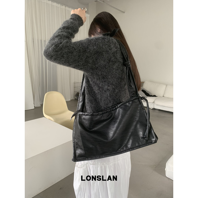 Lonslan BAG 2025NEW 时尚百搭不规则感绑结肩带大容量单肩斜挎包,淘宝优惠券,粉丝福利购,淘宝优惠卷