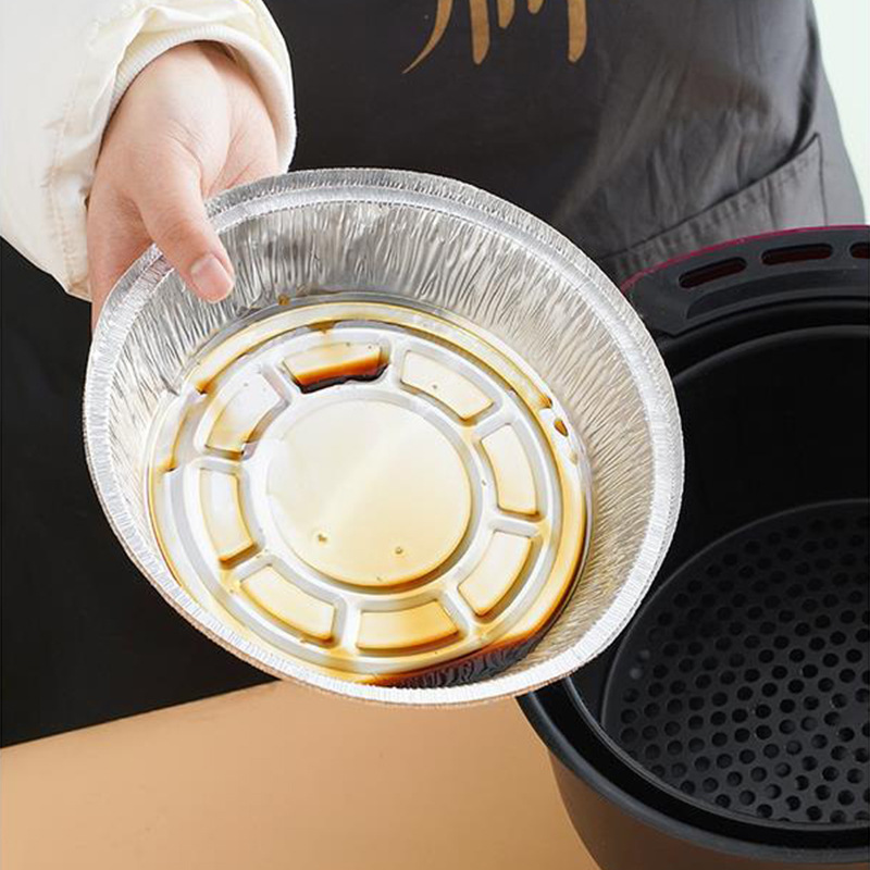 空气炸锅专用托盘锡纸盘家用食品级加厚烘培铝锡烤箱锡箔纸油纸油