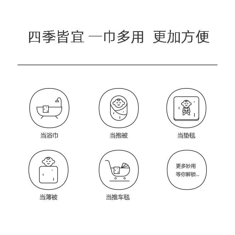 婴儿纱布浴巾新生宝宝纯棉超柔吸水儿童家用全棉洗澡盖毯初生柔软 - 图2