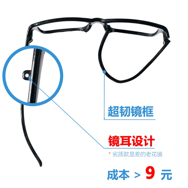 银行柜台老花镜防丢防盗固定医院社区单位公共场所专用便民眼镜架 - 图0