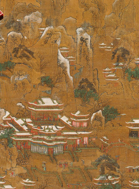 唐代李思训京畿瑞雪图名家国画真