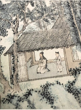 沈周支硎遇友图卷古代名家山水