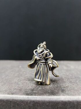 黄铜东海龙王爷微景观中国古代神话人物神仙奇趣桌面店铺财神摆件