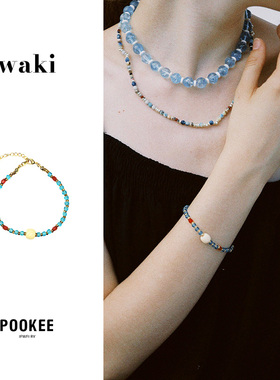 waki波子汽水手链串珠原创