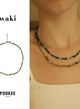 waki-森林宝石项链女原创设计