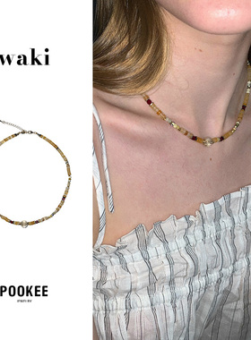 waki黄油乳酪项链原创