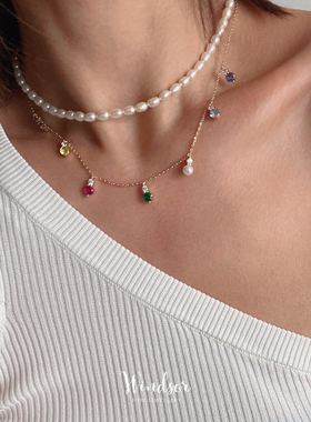 lhwindsor温莎珠宝正品多彩项链