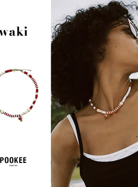 waki红白夏日项链原创小众