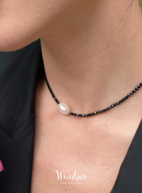 windsor黑钻巴洛克项链