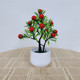 Artificial flowers, artificial flowers, dried flower bonsai, money tree plastic, festive fortune red fruit, dining table, living room, bedroom decoration ornaments