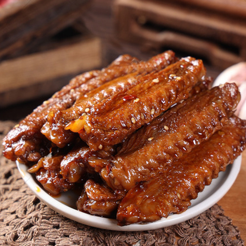 鸭得堡 酱鸭翅100克 酱鸭头150克 卤牛肉200克 鸭肉零食 开袋即食