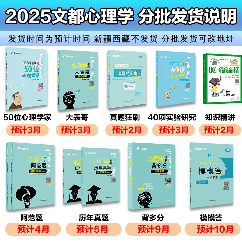 新版】文都比邻2025考研312心理学阿范题刷题宝典心理学学硕心理学学习包迷死他赵赵云龙可搭大表哥心理学知识精讲 - 图0