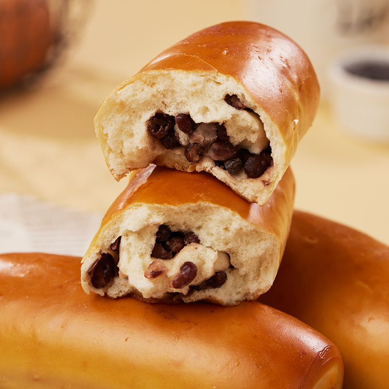 【清货促销】闪味 红豆碱水面包100g*10个 早餐代餐 饱腹感