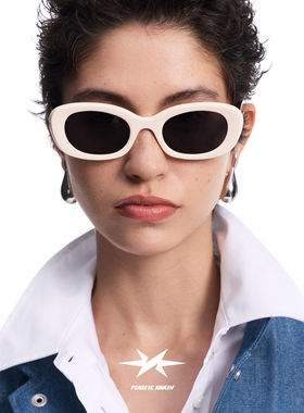 椭圆复古猫眼太阳镜y2k辣妹墨镜