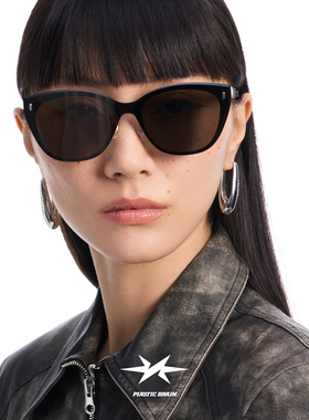 PLASTIC BRAIN超轻一体镜片太阳镜小众猫眼素颜连体墨镜女遮阳