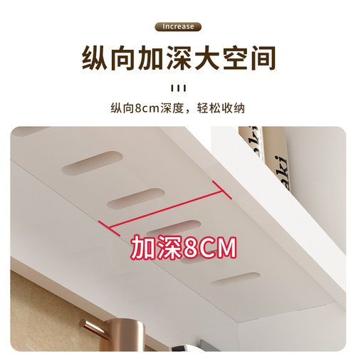 卫生间墙上置物架壁挂式免打孔多层防水转角架简约浴室架子收纳架 - 图1