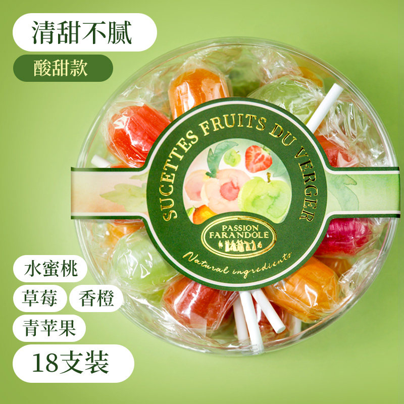 潘恩之舞田园水果味棒棒糖浓缩果蔬汁草莓水蜜桃青苹果口味儿童节,淘宝优惠券,粉丝福利购,淘宝优惠卷