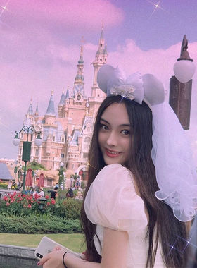 头箍公主迪士尼婚纱发箍