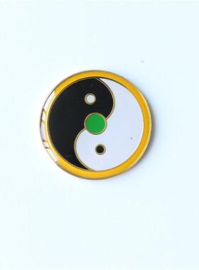 黄铜太极八卦贴手机贴