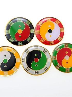 万字符手机贴 黄铜3公分后天八卦镀金万字福太极八卦贴 补角标牌