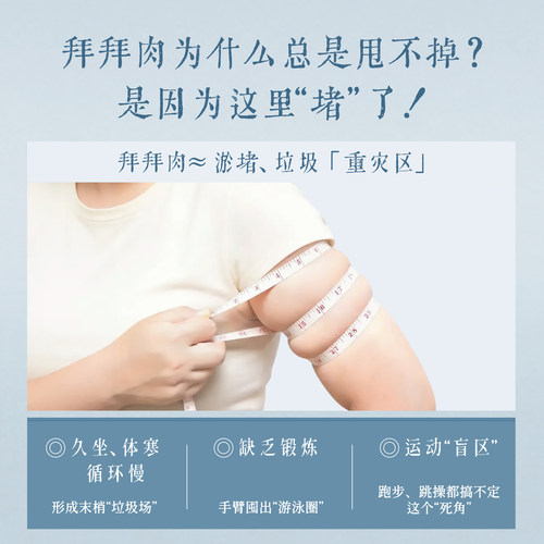后辰黑姜臂贴肩颈手臂拜拜肉非燃脂贴女神美臂草本贴轻盈艾灸贴 - 图0