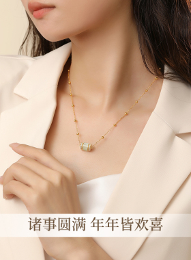 和田玉银女时来运转项链七夕礼物