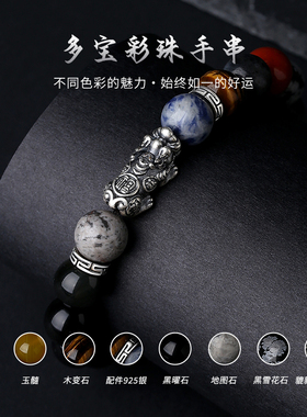 多宝貔貅彩珠999貔貅，925配件