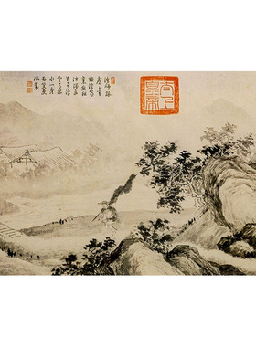 明唐伯虎唐寅山水人物画册名家人