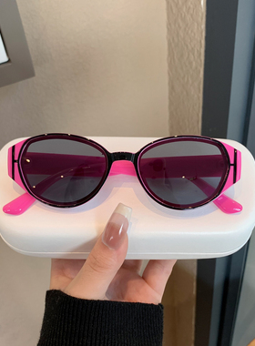 儿童眼镜Y2K千禧风椭圆框太阳镜宝宝户外时尚百搭街拍遮阳镜墨镜