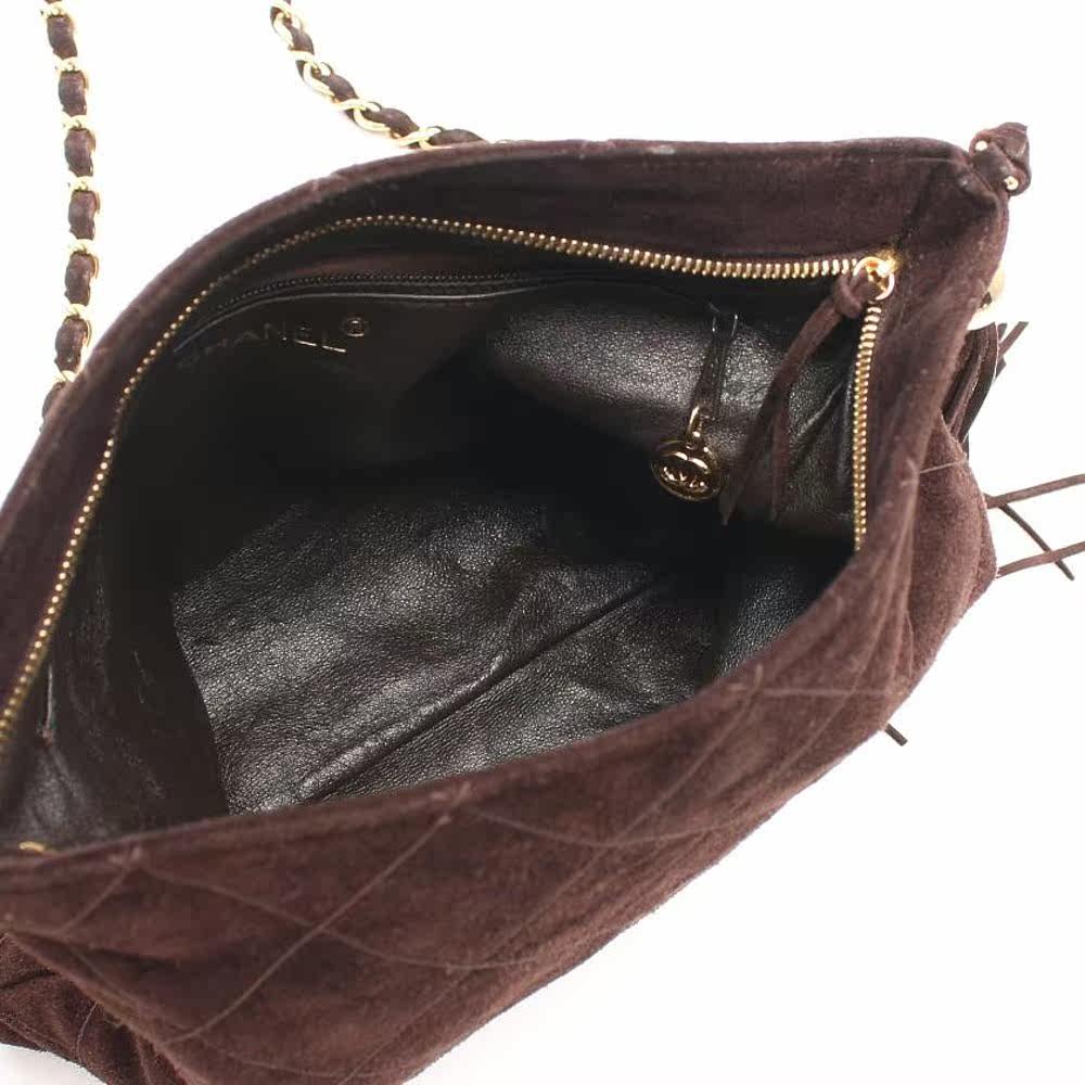 日本直邮中古chanel香奈儿绒面革 日本中古直购女士包袋