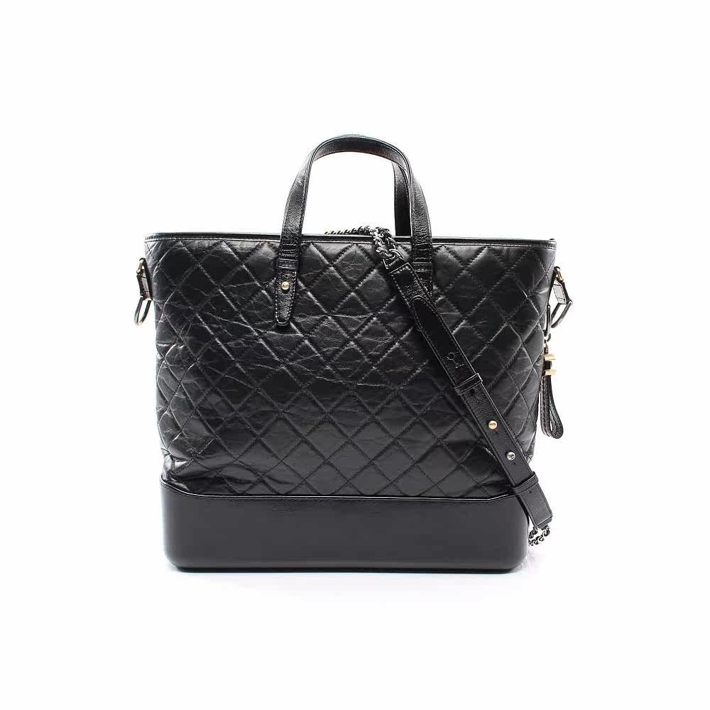 日本直邮中古chanel香奈儿拼托特包 日本中古直购女士包袋