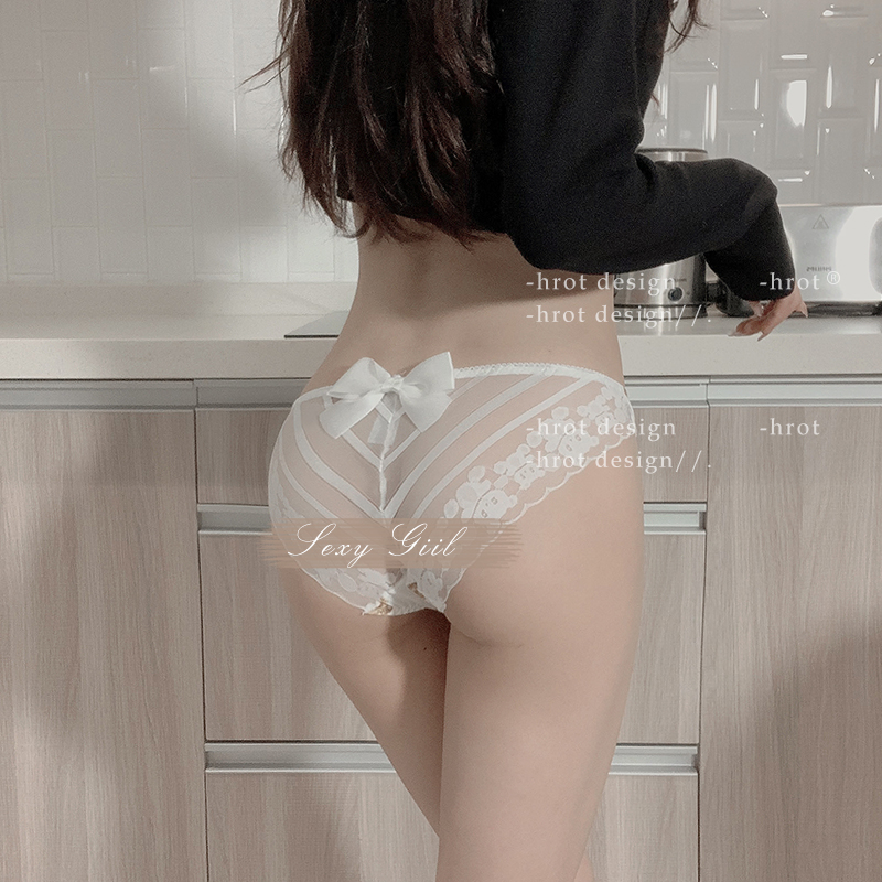 小熊饼干*蕾丝少女三角短裤卡通可爱性感冰丝无痕内裤女薄款新款,淘宝优惠券,粉丝福利购,淘宝优惠卷