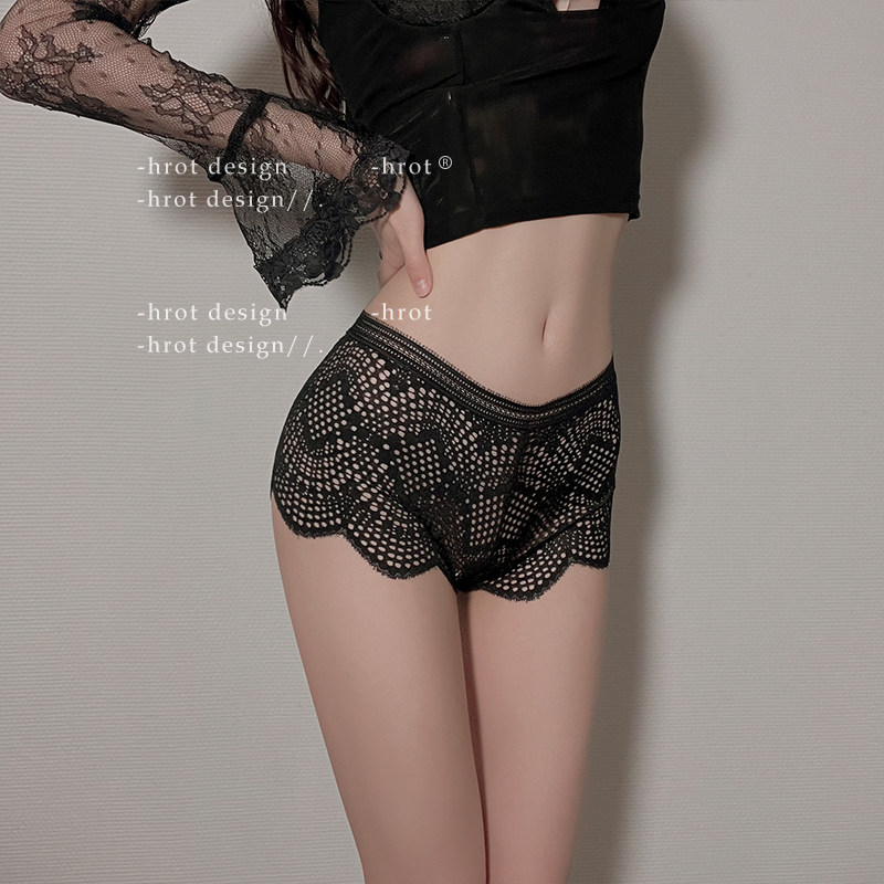 一秒性感 *白色纯欲中腰蕾丝内裤火辣少女t裤半包臀三角短裤女士,淘宝优惠券,粉丝福利购,淘宝优惠卷