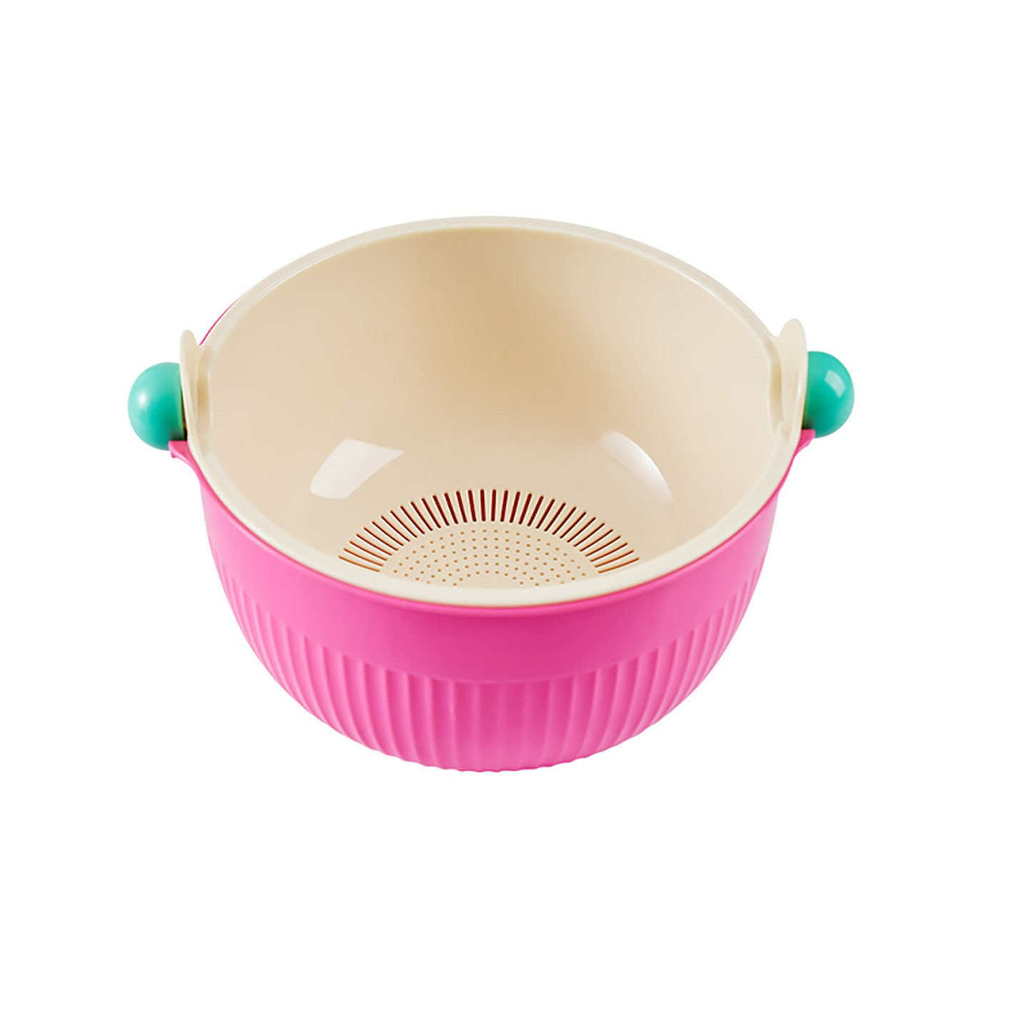 Auramoon.玖悦.双层洗菜沥水篮多巴胺圆球滤水果盘淘米篮 | 像片,淘宝优惠券,粉丝福利购,淘宝优惠卷