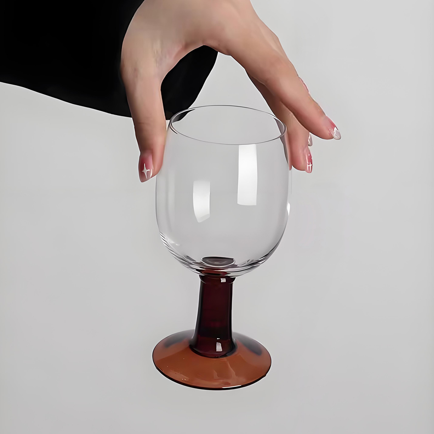 MOLALUNA.Wonderful.酒具法式红酒杯中古琥珀色高脚玻璃杯 | 珊妙,淘宝优惠券,粉丝福利购,淘宝优惠卷