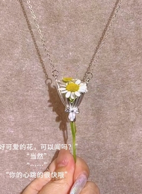 高颜值ins风可插花锁骨链