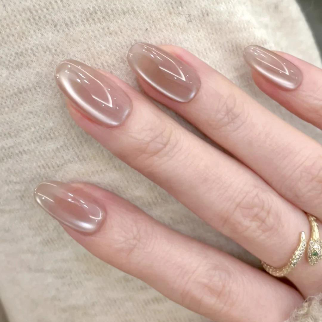 纯色猫眼手工穿戴甲显白短杏仁中长款2025新款高级感指甲贴片美甲,淘宝优惠券,粉丝福利购,淘宝优惠卷