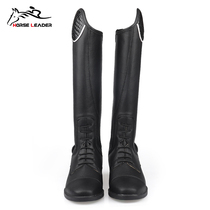 HORSELEADER autumn winter equestrian equipped horse boot female wear-riding male long boot cow leather breathable long cylinder horse boot