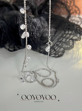 满锆超闪S925纯银项链锁骨链女