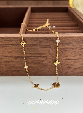 钛钢不掉色四叶草女百搭气质项链