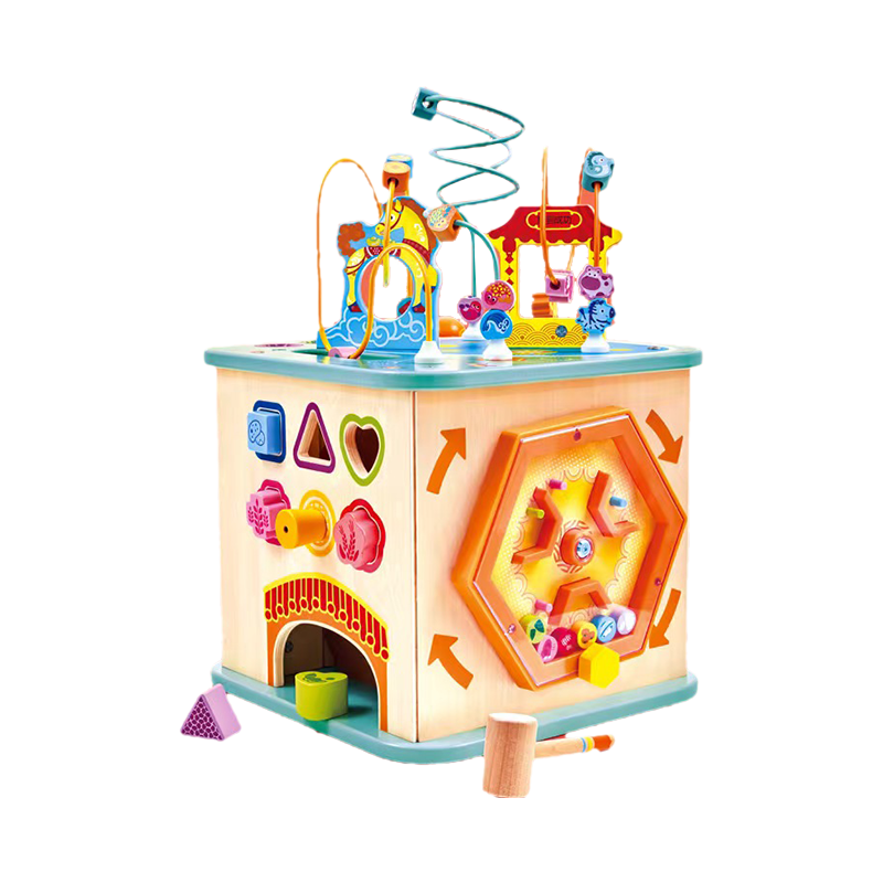 hape开心农场游戏盒马年限定版宝宝早教启蒙串珠配对多面体玩具,淘宝优惠券,粉丝福利购,淘宝优惠卷