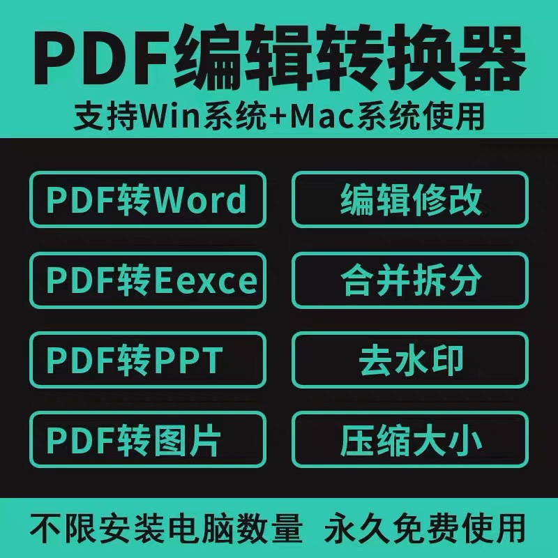 万能PDF批量编辑转换word文字修改压缩编辑pdf压缩拆分合并器软件-图0