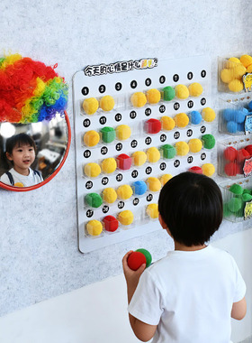幼儿园小班心情小丑签到台创意仪式感装饰班级教室桌面氛围布置