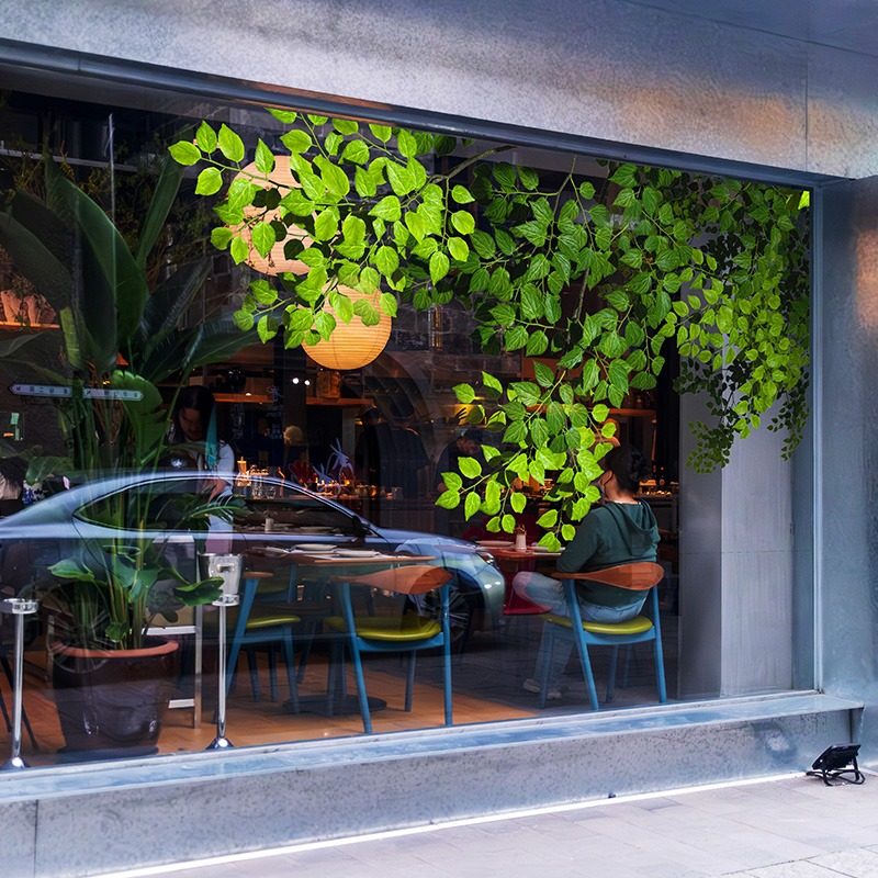 商场橱窗玻璃门贴纸店铺卡通花卉静电贴膜服装酒店落地窗装饰窗花,淘宝优惠券,粉丝福利购,淘宝优惠卷