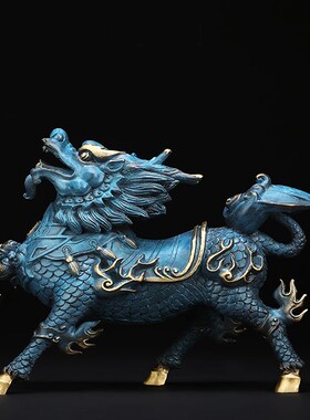 春牛好品纯铜风火麒麟摆件黄铜精制家居书房办公室送礼寓意美好x