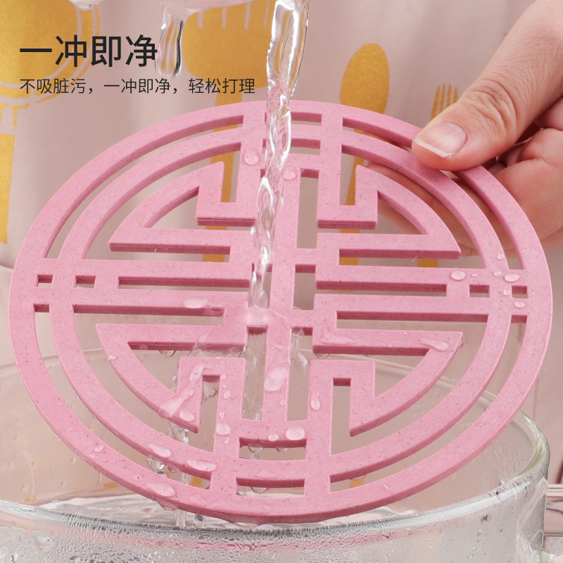 餐垫隔热垫小麦秸秆防霉碗垫餐厅桌垫防滑隔热垫子保护桌面杯盘垫