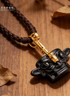 三星堆博物馆文创面具玉雕吊坠天官赐福纵目款节日礼物旅游纪念品