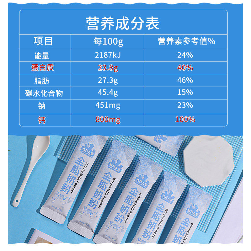 牧民人家新疆全脂学生孕妇成人奶粉 牧民人家食品成人奶粉
