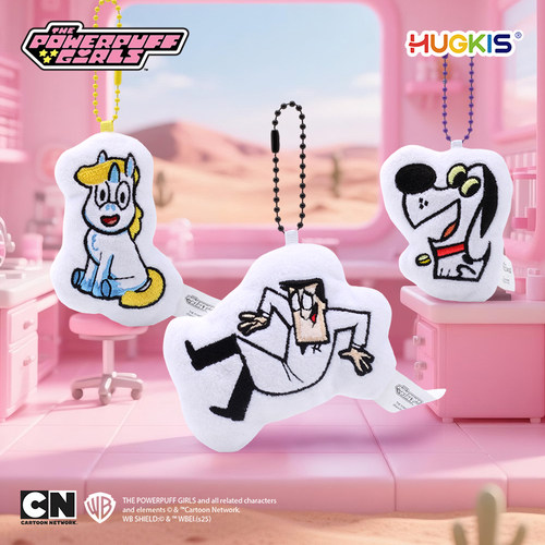 HUGKIS×飞天小女警毛绒盲袋公仔磁吸冰箱贴挂件盲盒可爱玩偶礼物 - 图2