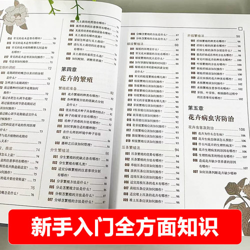 图解养花常识一本通家庭庭院养花都市生活花卉生长条件育苗栽培技术与管理繁殖病虫害防治春夏秋冬花卉的种类与管理食疗价值书籍 - 图1